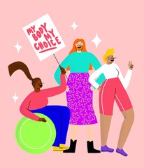 My body my choice activists