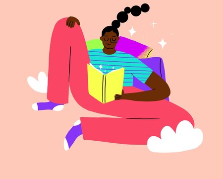 Woman reading a book