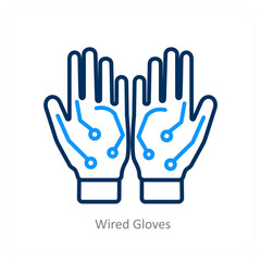 Fototapeta premium Wired Gloves and technology icon concept