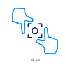 Scope and objective icon concept