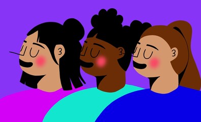 Three Strong Women standing together