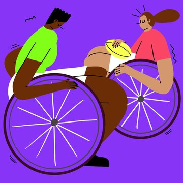 Diverse Wheelchair Rugby Players