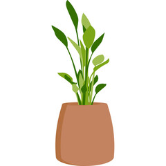 Aesthetic Plant Leaf With Pot (4)