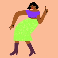 Dancing Woman with thumbs up