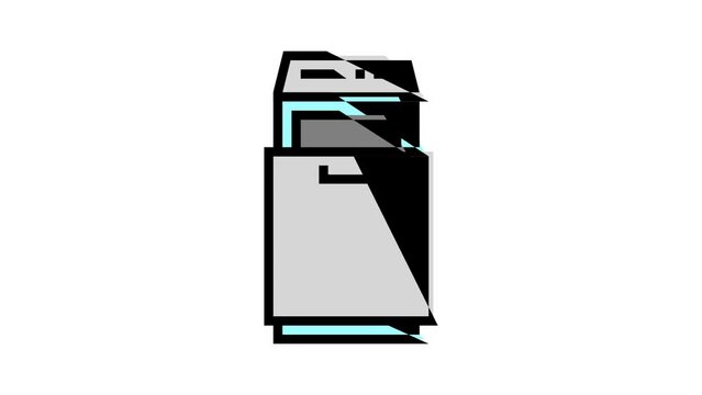 trash compactor color icon animation