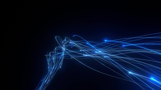 Glowing Data Lines spiral curve background