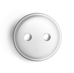 White sewing button