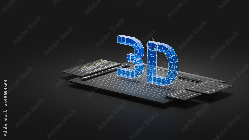 Leinwandbilder Engineering designer design 3D CAD software program Industrial engine model mechanical dimensional digital manufacturing factory engineer computer screen. 3d rendering.