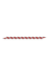 Motif, en lignes original en continu de couleur noir et remplissage rouge avec une certaine originalité dans la simplicité. © Yves