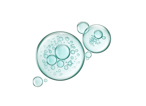 Golden Liquid or Water Bubble, juice,honey,beer, Olive oil, Cosmetic Liquid background, with Clipping Path 3d rendering.