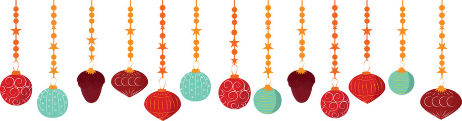Christmas card. Christmas banner. Decorations. High quality vector illustration.
