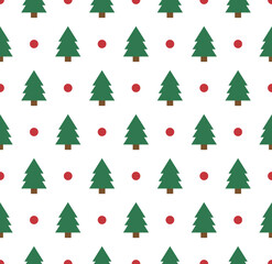 Cute pattern design background for Christmas concept. It is a cute pattern with a combination of trees and red dots.