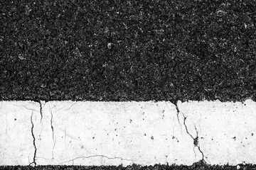 abstract picture, asphalt texture with white dashed line.