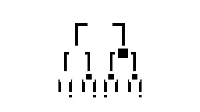 binary decision diagram glyph icon animation