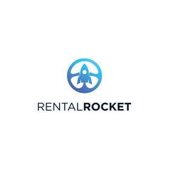 Rental rocket logo design