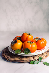 Persimmon or kaki fresh fruit