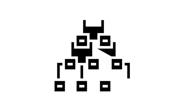 hierarchy diagram glyph icon animation