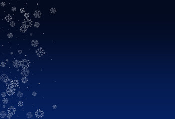 Gray Snow Vector Blue Background. Holiday