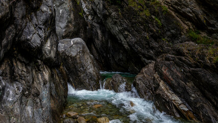 Mountain river gorge
