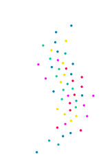 Color Circle Celebration Vector White Background.