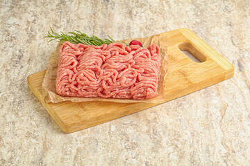Raw beef minced meat for cooking