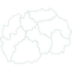 Fototapeta na wymiar Detailed map of Macedonia