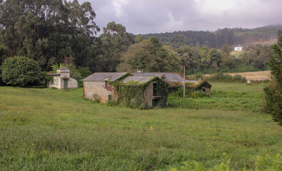 old, abandoned house in the countryside