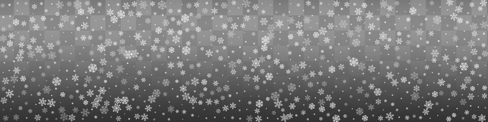 Silver Snow Vector Transparent Panoramic