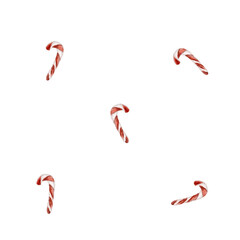 Candy canes isolated on white  | Christmas elements illustration