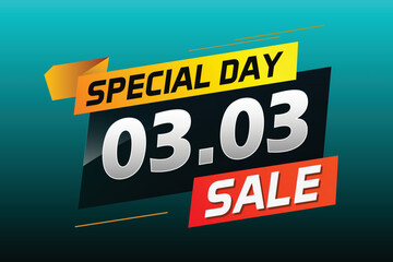 special day 03 03 word concept vector illustration with megaphone and 3d style, landing page, template, ui, web, mobile app, poster, banner, flyer, background, gift card, coupon, label, wallpaper