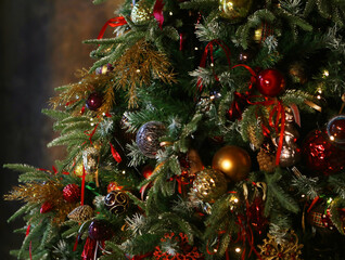 New year or Christmas interior at home or in the Studio