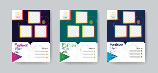 Fashion flyer template design print ready.