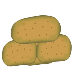 Potato sticker on white background Free Vector