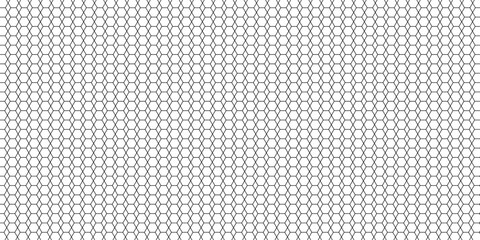 Abstract background with grid and  geometry pattern hexagon. Hexagonal netting. Modern design with honeycomb on a white background. Seamless texture. Isometric design in illustration . Net and grid  .