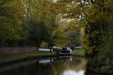 the canal locks close to the stewponey wharf on the stourbridge canal