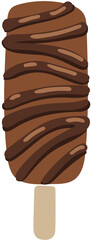Abstract ice cream PNG, summer dessert illustration, boho ice cream PNG	