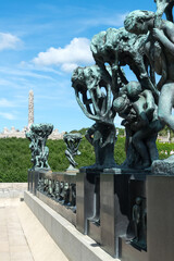 Skulpturen Park- Frogner Park Gustav Vigeland in Oslo, Norwegen 