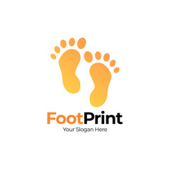 Foot print logo. Feet icon vector isolated on white background. Vector illustration flat design style.