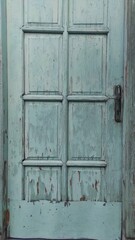 Vintage background of an old aged door from an old vintage house in the urban area