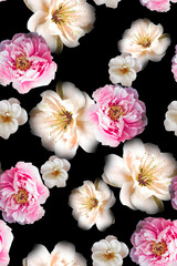 Digital Flower Pattern - Textile Pattern Design , Watercolor Background, Watercolor illustration. Textile Digital Pattern, Digital Design