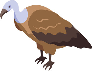 Vulture bird icon isometric vector. Animal condor. Mascot shape