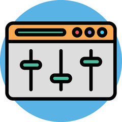 Audio equalizer Vector Icon

