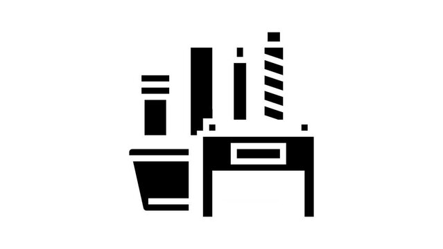 polypropylene thermoplastic glyph icon animation