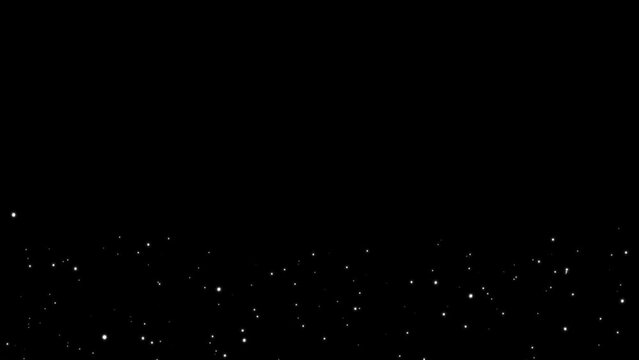 Animation of white particles floating and disappearing