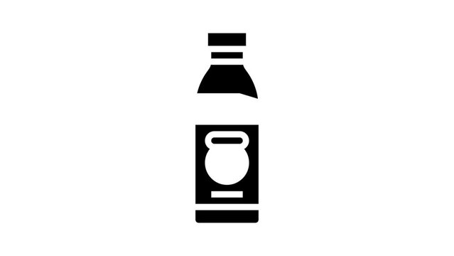 bottle beverage drink glyph icon animation