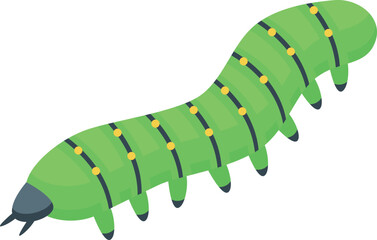 Caterpillar icon isometric vector. Worm larva. Cute insect