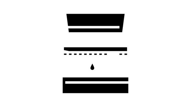 filtration maple syrup glyph icon animation