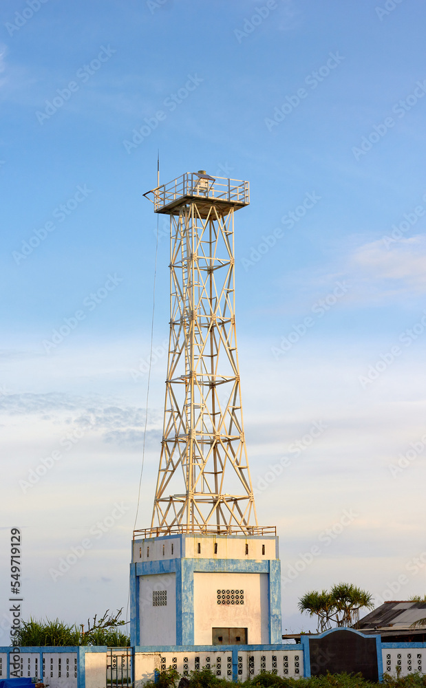 Wall mural radar tower on the beach