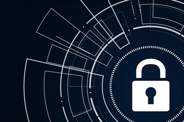 Cyber security technology concept , Shield With Keyhole icon with world map background , personal data , vector illustration.	
