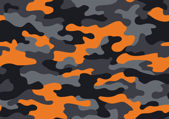 Camouflage seamless pattern military texture. Abstract modern endless camo backgound. Fabric textile print template. Vector illustration.